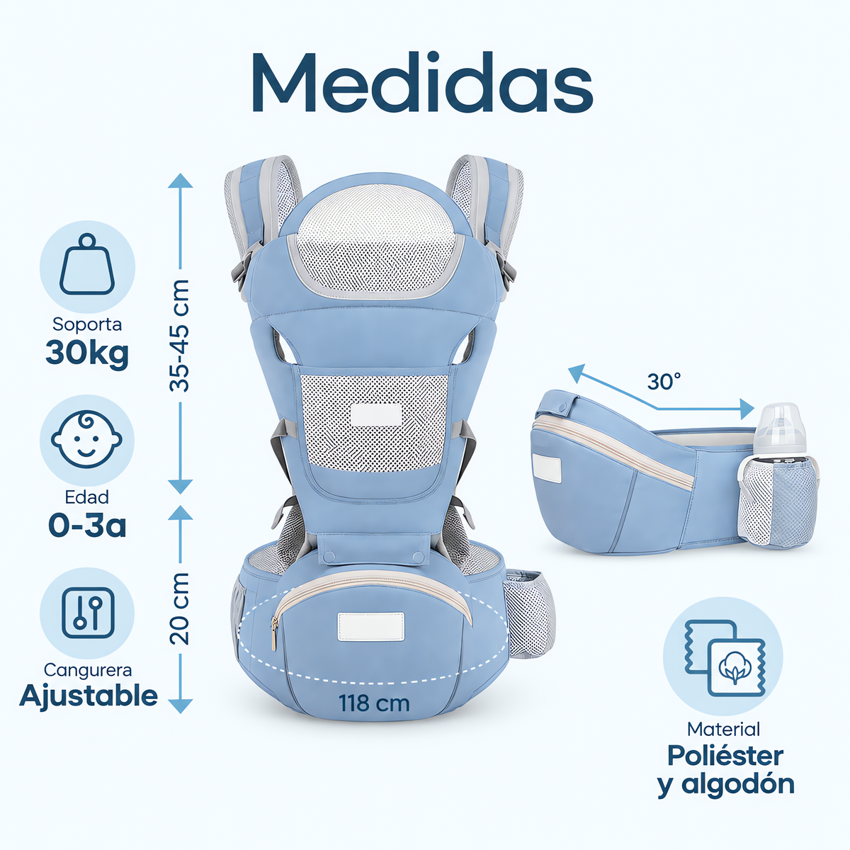 Cargador de Bebés con Pañalera